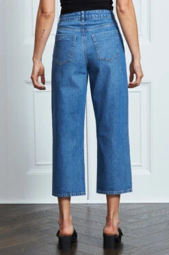 Mid Blue Denim Culotte Jeans -Opal & Oak Store s36 s21bd020 s21tw137 072 1