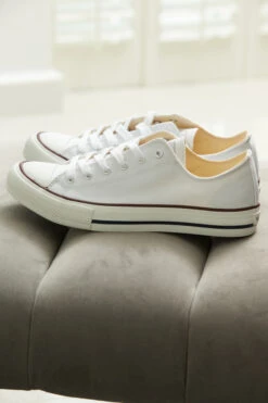 Victoria Blanco Canvas Trainers -Opal & Oak Store shoes 051