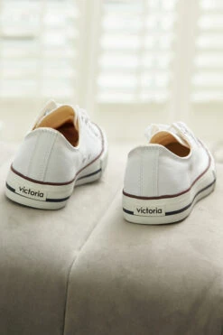 Victoria Blanco Canvas Trainers -Opal & Oak Store shoes 055