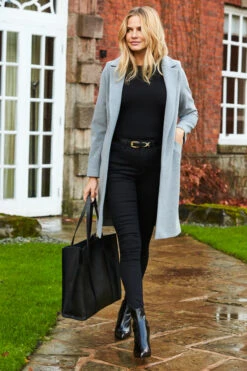 Black Patent Leather Shaped Heel Ankle Boot -Opal & Oak Store shot 14 s20ow022gy002 s20tk010bk0001 062 1