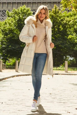 Cream Faux Fur Trim Luxe Longline Padded Coat 9 Cream Faux Fur Trim Luxe Longline Padded Coat -Opal & Oak Store web 04 s20ow009nl s21tk375nl a20bd002be 089