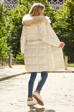 Cream Faux Fur Trim Luxe Longline Padded Coat 10 Cream Faux Fur Trim Luxe Longline Padded Coat -Opal & Oak Store web 04 s20ow009nl s21tk375nl a20bd002be 122