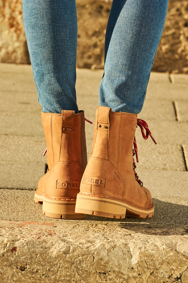 Sorel Tan Leather Contrast Lace Hiker Boot 2 Sorel Tan Leather Contrast Lace Hiker Boot - Image 2