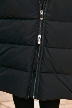 Black Longline Padded Coat With Removable Hood 14 Black Longline Padded Coat With Removable Hood -Opal & Oak Store web 60 a21ow011 128