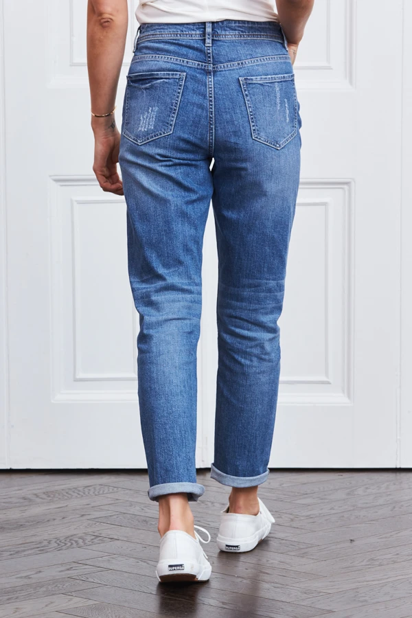Mid Blue Relaxed Fit Boyfriend Jeans 3 Mid Blue Relaxed Fit Boyfriend Jeans - Image 3