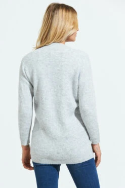 Grey Super Soft V Neck Ribbed Jumper -Opal & Oak Store web shot 23 s21tk302gy002m 059
