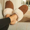 Just Sheepskin Tan Suede Mule Slippers