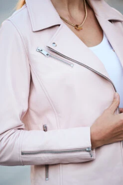 Soft Pink Leather Biker Jacket 10 Soft Pink Leather Biker Jacket -Opal & Oak Store web 115 s21tj211we0001 sa17or01pk0020 151