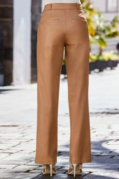 Tan Faux Leather Wide Leg Trousers 13 Tan Faux Leather Wide Leg Trousers -Opal & Oak Store web 15 s23bp006bn0004 s23tj072nl0001 279