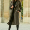Khaki Green Super Cosy Longline Borg Coat