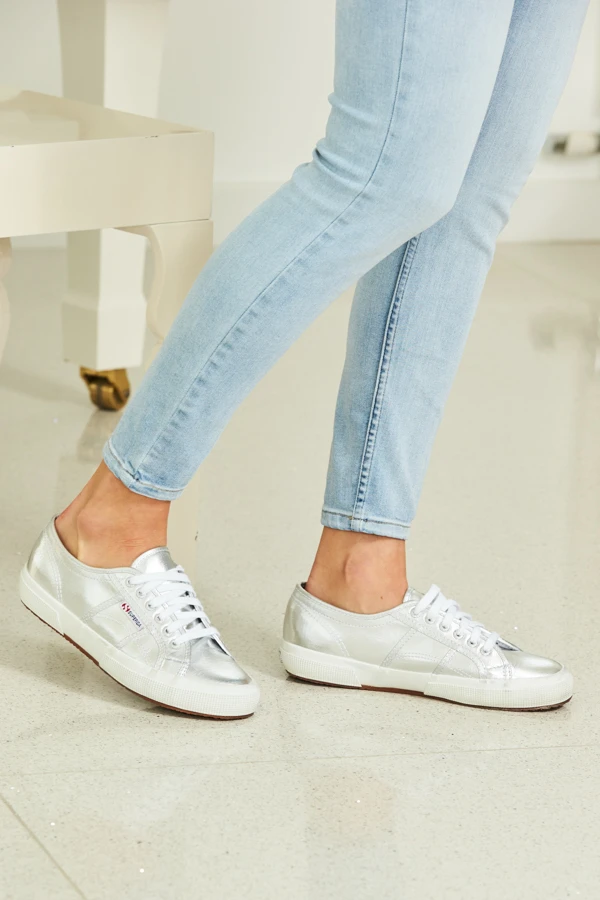 Superga 2750 Silver Metallic Trainers 2 Superga 2750 Silver Metallic Trainers - Image 2