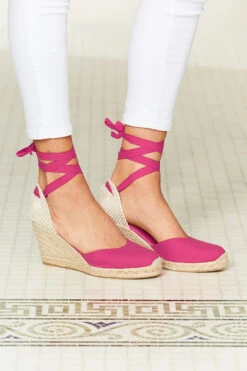 Perla Hot Pink Valenciana Wedge Espadrille -Opal & Oak Store web 210302 sosandar hatfield shoes 084128 rt