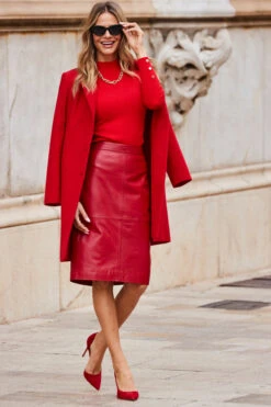 Isla Red Suede Cut Out Detail Stiletto Court Shoe -Opal & Oak Store web 22 aow07rd000122 083 2