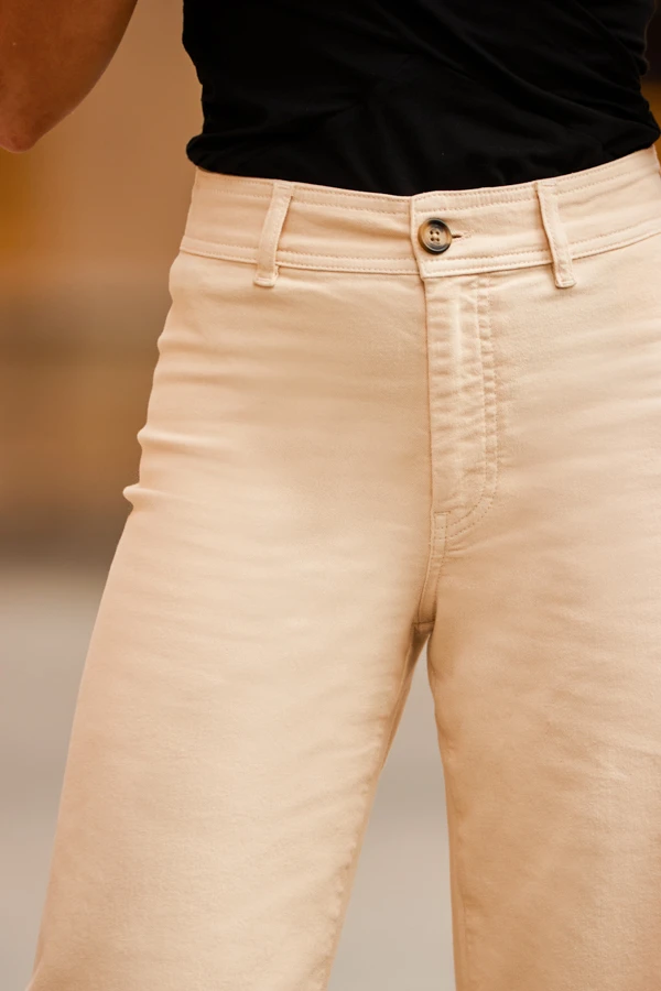 Ecru Cropped Wide Leg Jeans 5 Ecru Cropped Wide Leg Jeans - Image 5