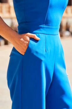 Cobalt Blue Premium Bandeau Wide Leg Jumpsuit With Pockets 13 Cobalt Blue Premium Bandeau Wide Leg Jumpsuit With Pockets -Opal & Oak Store web 2303 05 a22jw005be0001 05 0206