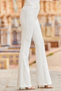 Ivory Premium Kick Flare Trousers -Opal & Oak Store web 2303 15 s23bw013iv0001 s23ow076iv0001 s23tw089cm0002 15 361