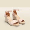 Poesy Blush Pink Suede Wedge Espadrille