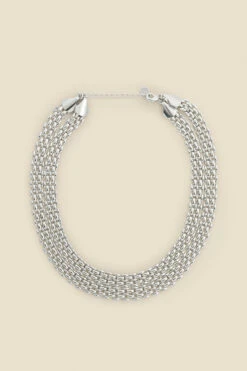 Silver Flat Chain Link Necklace