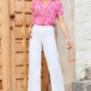 White Wide Leg Cropped Jeans