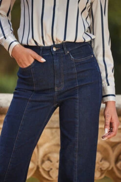 Dark Indigo Wide Leg Pintuck Jeans 16 Dark Indigo Wide Leg Pintuck Jeans -Opal & Oak Store web 2307 96 s23tw174nast01 a23bd005in006w 96 294