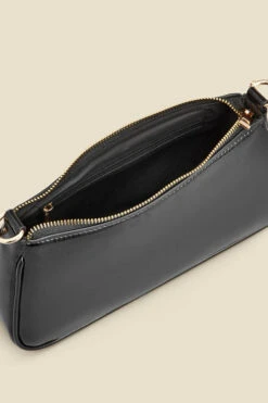 Black Patent Chain Handle Shoulder Bag -Opal & Oak Store web 2307 box a23ac006bk0001 d