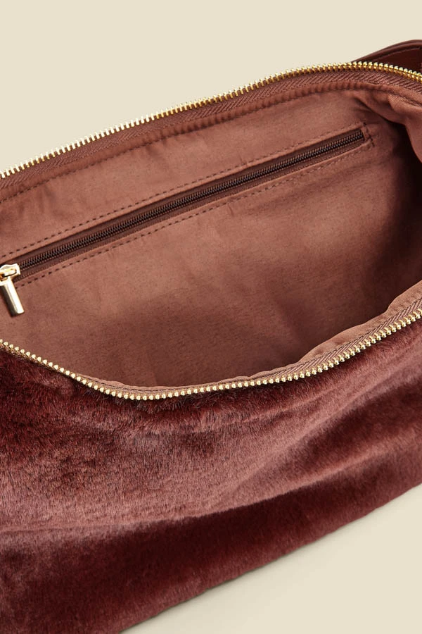 Brown Faux Fur Shoulder Bag 5 Brown Faux Fur Shoulder Bag - Image 5