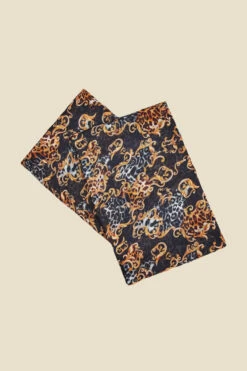 Black Baroque Print Scarf -Opal & Oak Store web 2307 box a23ac072bk0001 b