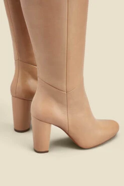 Blake Taupe Leather Knee High Boot -Opal & Oak Store web 2307 box a23fw004bn0003 b