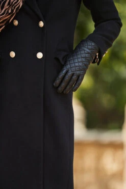 Black Double Breasted Longline Wool Coat -Opal & Oak Store web 2309 03 a23ow026bk0001 a23dw091bk0001 s20as002be0027 aw19as01mi0001 a23ac064bk0001 03 337