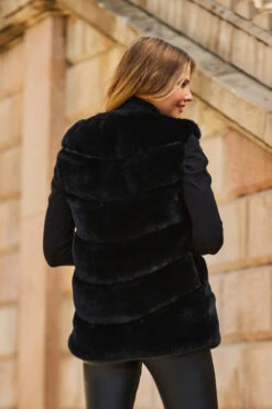 Black Luxe Faux Fur Gilet -Opal & Oak Store web 2309 11 a23ow020bk0001 a19tk090bk0001 s21bd014bk0001 11 253
