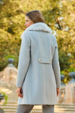 Light Grey Button Detail Coat With Faux Fur Collar 14 Light Grey Button Detail Coat With Faux Fur Collar -Opal & Oak Store web 2309 144 a23ow015gy0003 144 391