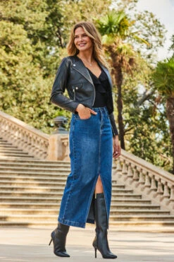 Black Leather Stiletto Heel Knee High Boots -Opal & Oak Store web 2309 14 s23ol010bk0001 a23tj074bk0001 s23sd010be0010 14 600 3 1