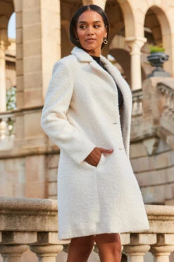 Cream Borg Button Front Coat 9 Cream Borg Button Front Coat -Opal & Oak Store web 2309 150 a23ow018nl0001 150 100