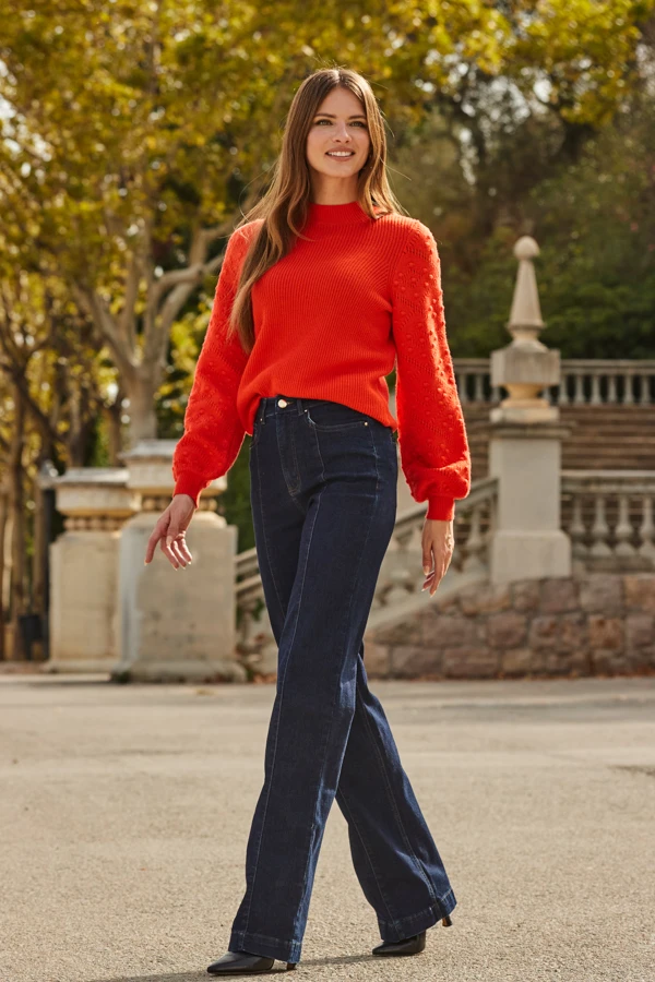 Dark Indigo Wide Leg Pintuck Jeans 6 Dark Indigo Wide Leg Pintuck Jeans - Image 6