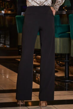 Black Eyelet Detail Wide Leg Trousers 7 Black Eyelet Detail Wide Leg Trousers -Opal & Oak Store web 2309 211 a23tw092cm0002 211 137