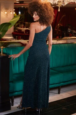 Emerald Green Sparkle One Shoulder Maxi Dress -Opal & Oak Store web 2309 240 a23dj027gn0001 240 258 rt