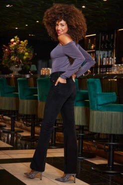 Black Velvet Kick Flare Jeans -Opal & Oak Store web 2309 242 a23tj035mc0004 242 050 1