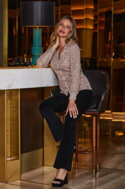 Black Velvet Kick Flare Jeans -Opal & Oak Store web 2309 43 a23tw023rg0001 43 048 1