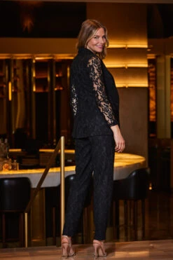 Black Premium Lace Detail Tuxedo Trousers -Opal & Oak Store web 2309 53 s23bw003bk0001 s23ow034bk0001 53 284 1