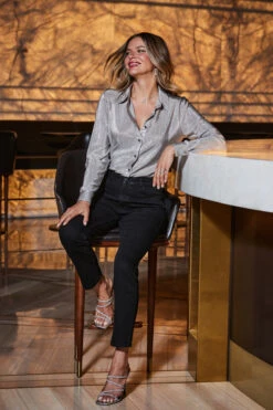 Silver Leather Diamante Strap Square Toe Sandal -Opal & Oak Store web 2309 54 a23tj062mc0005 a23bd009bk0001 54 042 2