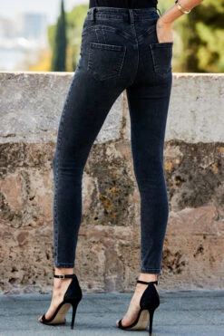 Charcoal Grey Sculpting Skinny Jeans