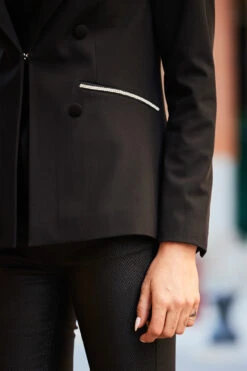 Black Premium Diamante Pocket Trim Tuxedo Blazer -Opal & Oak Store web 42 a22tj067bk0001 a22ow035bk0001 364