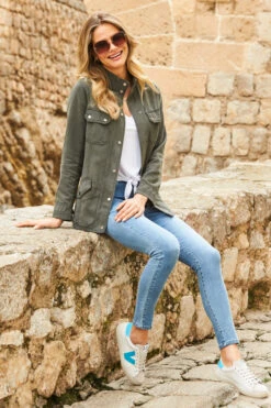 Victoria Turquoise V Detail Leather Trainers -Opal & Oak Store web 45 s22ow014gn0031 025 2 1