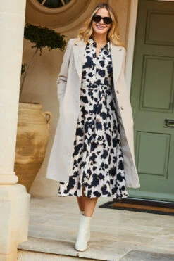 Ecru Leather Square Toe Ankle Boot -Opal & Oak Store web 46 a21dw038ivan01 a22fw046eu0001 009 1