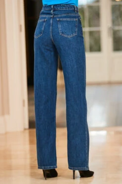 Indigo Blue Wide Leg Jeans -Opal & Oak Store web 48 s22bd002in002w s23tk624nl0001 101