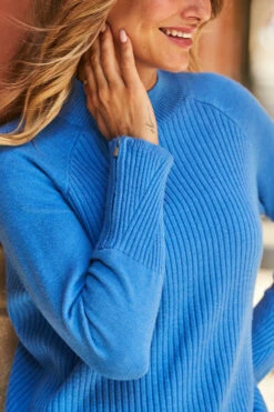 Bright Blue Zip Cuff Jumper -Opal & Oak Store web 52 a22bp001bk0001 a22tk421be0007 174