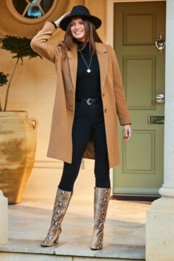 Black Fedora Hat With Ribbon Detail -Opal & Oak Store web 64 a22ow018bn0002 0229 2