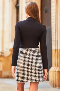 Black High Neck Jersey Top With Gold Button Detail -Opal & Oak Store web 68 a22sw003bkwe01 a22tj055bk0001 483 1