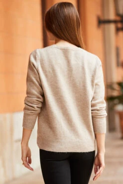 Taupe Gold Chain Detail Jumper -Opal & Oak Store web 70 a22ow027gn0001 a22tk530nl0003 110