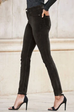 Black Velvet Skinny Jeans